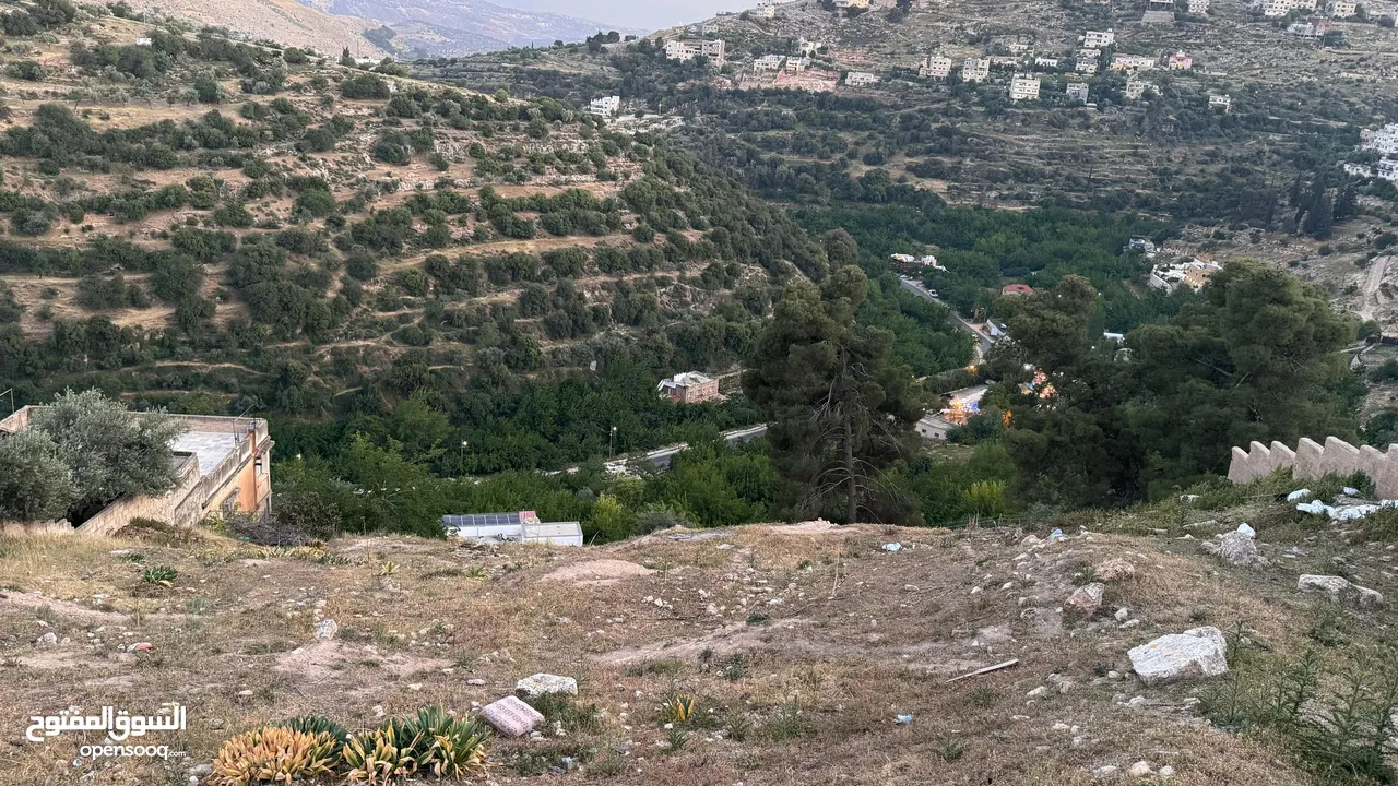 ارض مميزة بسعر خاص للبيع مقابل مدرسة السلط الثانوية للبنين، بإطلالة جميلة على وادي شعيب