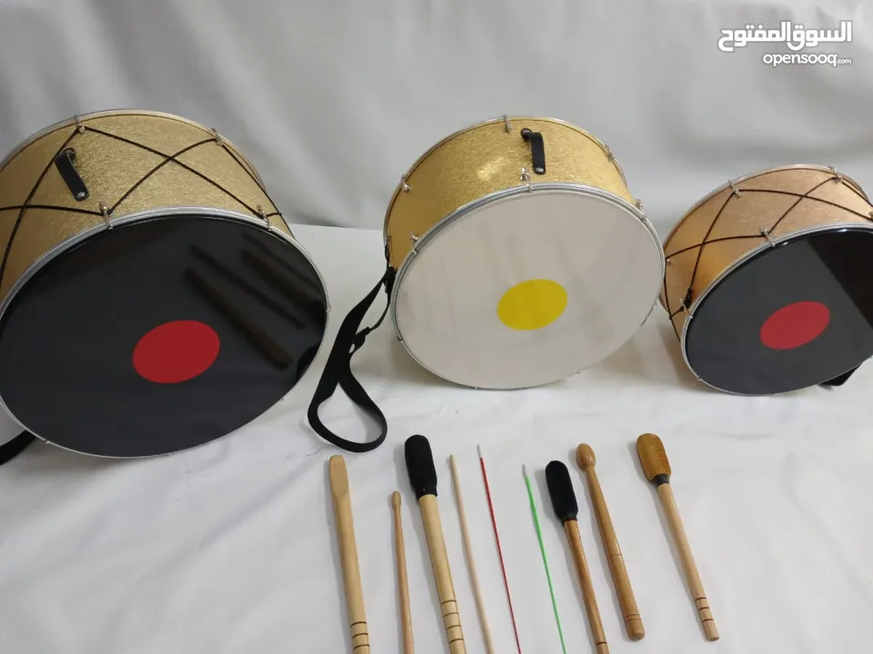 طبول دبكات عدة احجام شغل يدوي