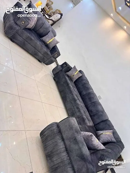 عرض خاص كورنر 9 مقاعد مع كنب مزدوجة + بفه + 7 مخدات