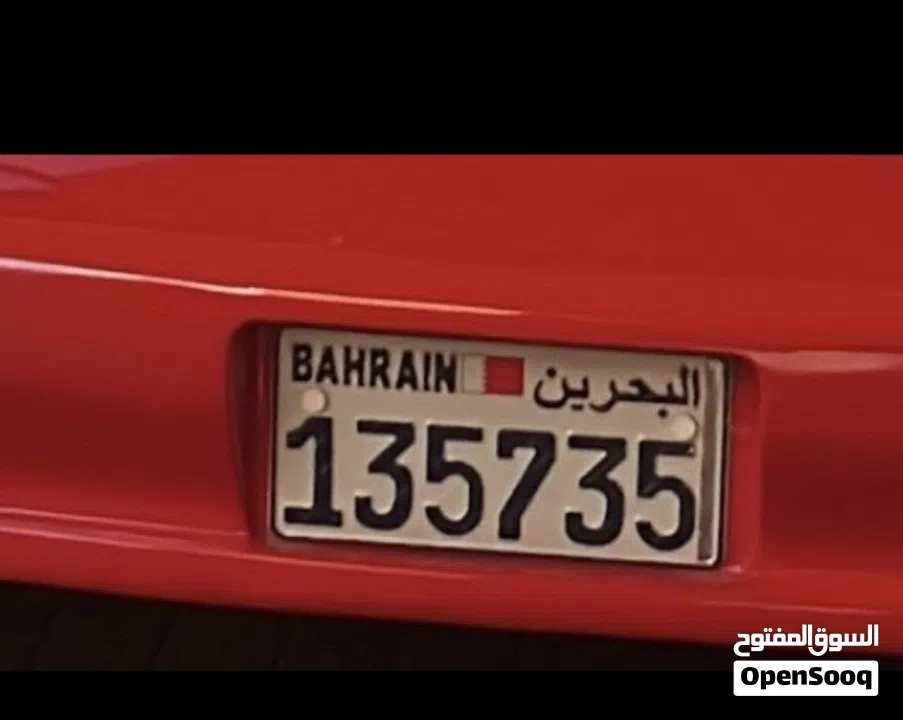 بيع رقم مميز مكون من ست ارقام 135735 على سيارة كومورو احمر موجود مالك واحد
