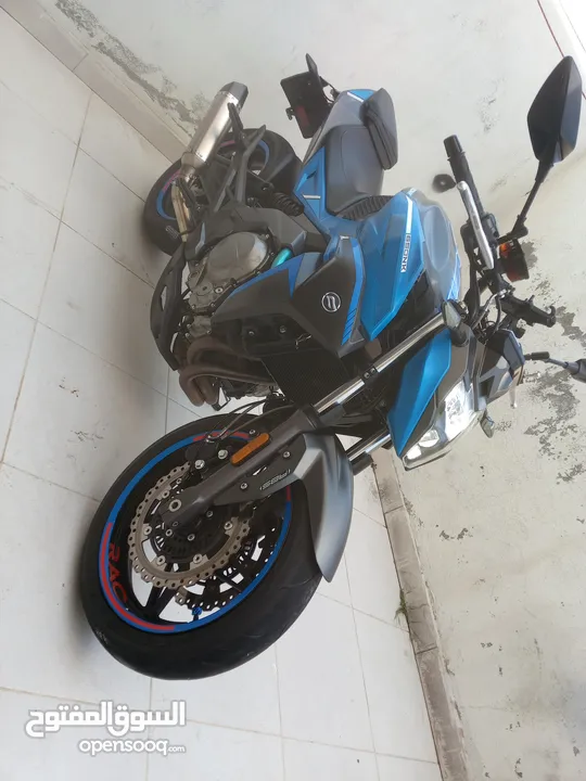 دراجه سي اف موتو  NK650cc بحالة الجديدة استعمال خفيف جدا موديل 2021