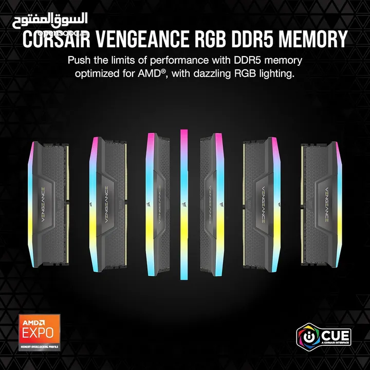 CORSAIR VENGEANCE RGB DDR5 32GB (2x16GB) DDR5 6000MHz