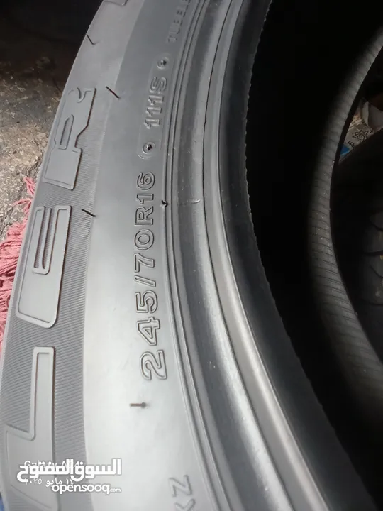 القياس 16 70 245 برجيستون  اورجنال استعمال بسيط  مواصفات عاليه وخاصه دبل قومه