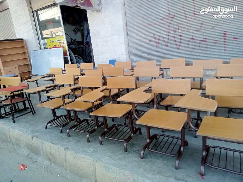 مقاعد مدرسيه مزدوجة مع مفرد حديد ثقيل وخشب ماليزي جميع الأوان