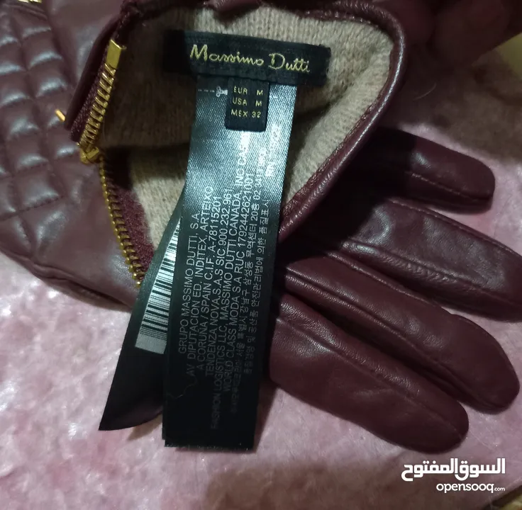قفازات gloves جلد براند مسيمودوتي جديد دولتشي وشانيل وشواروفسكي وجيس