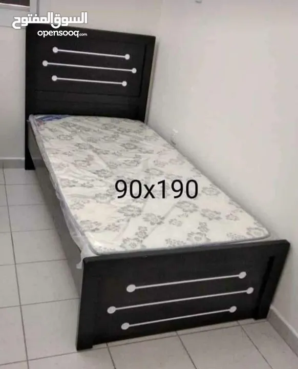 we have wood single size 90x190 bed with mattress available
