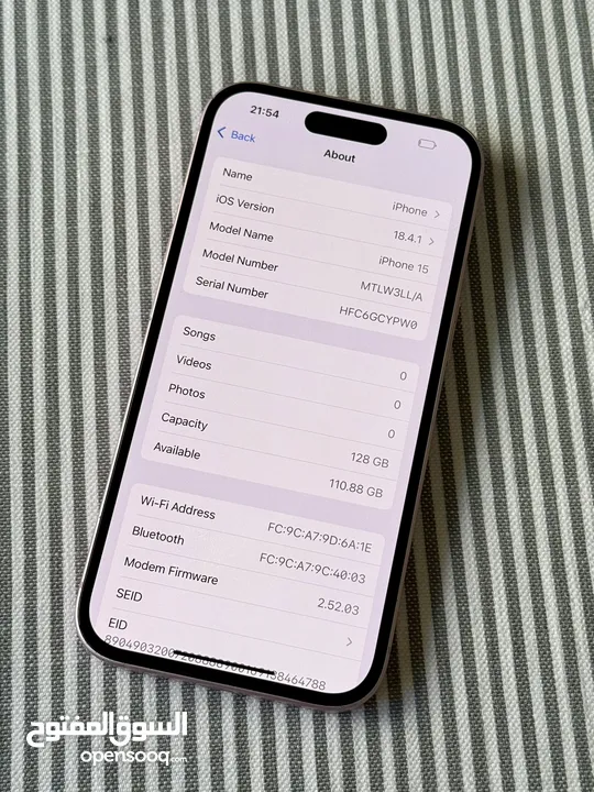 iPhone 15 pink 128GB used  89% b