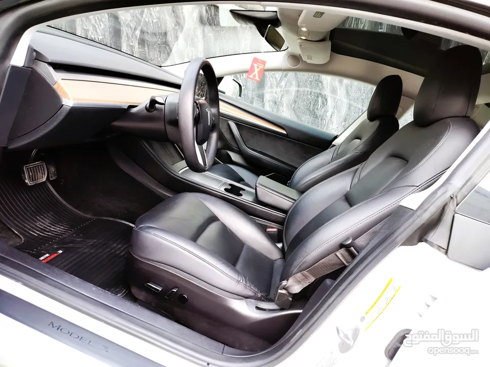 تيسلا 2022 model 3 فحص كامل 4 جـــيـــد بدون ملاحظات بودي (كرت ابيض) بحالة الوكالة بسعر لقطة ومحرووق
