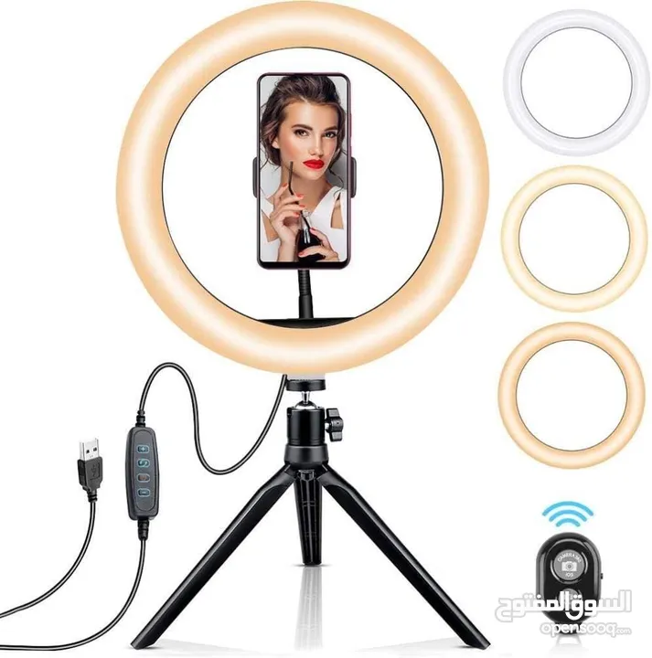 Live Fill Light,Ring Light 26cm Mobile Phone Live Fill Light Tripod Led Ring Light Desktop Beauty