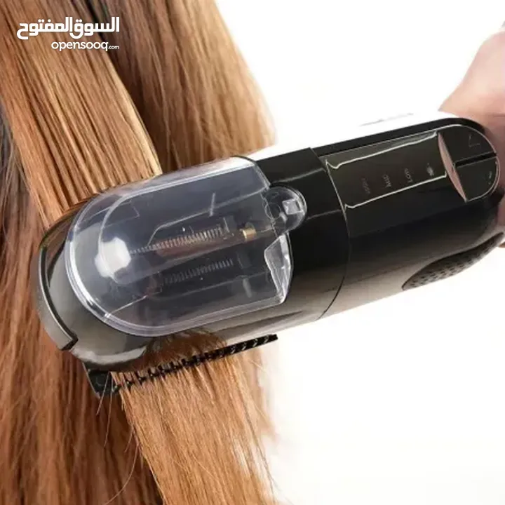 تشذيب أطراف الشعر بأمان. Safely trims the ends