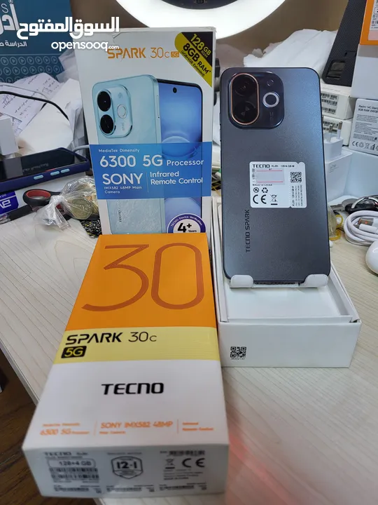 مستعمل ايام Spark 30c 5G رام 8 جيجا 128 مكفول بالشركة متوفر توصيل