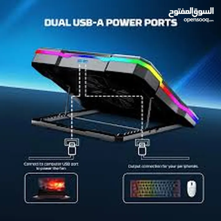 ستاند تبريد لابتوب FANTECH NC22 جديد من BLUE BELT