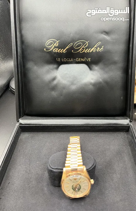 Paul buhre full 18k solid gold automatic 36mm