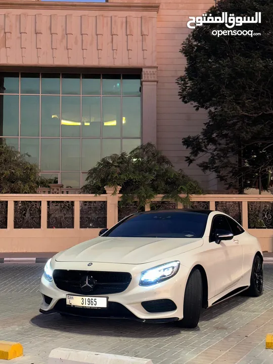 مرسيدس بنز s 500 كوبي 2016  نظيفة جداً بحالة الوكالة