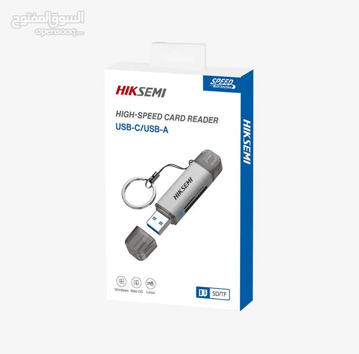 قارئ كروت ذاكرة مدخل سريع النقل من هيكسيمي Hiksemi Card Reader CR01 USB3.0 & Type-C