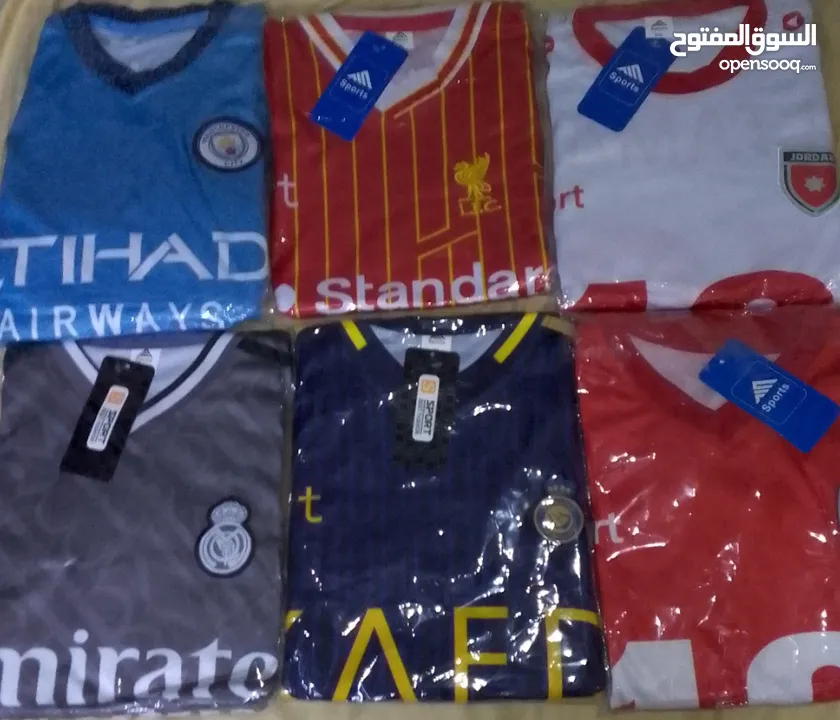 تيشيرتات واطقم رياضية   ميسي ورونالدو   مبابي ريال مدريد  لامين يامال برشلونة   المنتخب الاردني