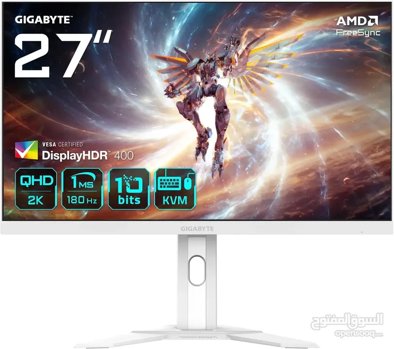 GIGABYTE M27QA ICE 27-inch QHD 2K Super Speed IPS 180Hz Gaming Monitor - VESA Display HDR400 شاشة