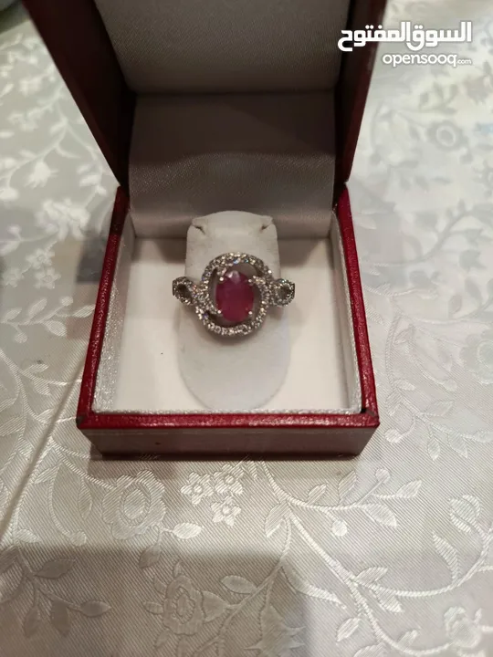 925 sterling Ruby ring