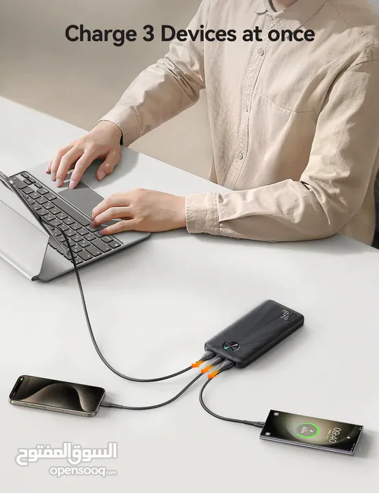 Joyroom 22.5W Fast Charging Power Bank 10000mAh with LED Display - Black بور بانك جوي رووم كفالة 18