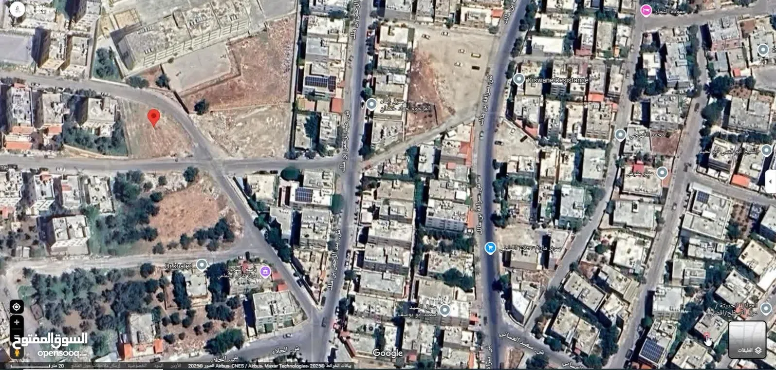 للبيع قطعة ارض جنوب عمان خريبة السوق العلكوميه على ثلاث شوارع منطقة سكنية بسعر مغري