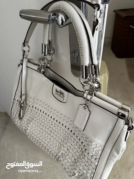 COACH BAG- white weave