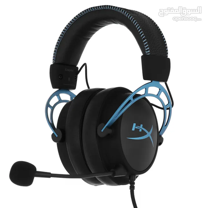سماعة hyper x alpha s للبيع مستعمله بحاله جيده جدا هايبر اكس الفا س لون ازرق و اسود