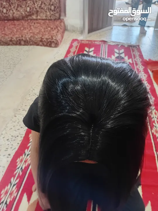 باروكة شعر لون اسود