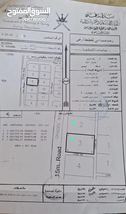 الشعيبة شمال خط الاول من الشارع القار ارضين شبك