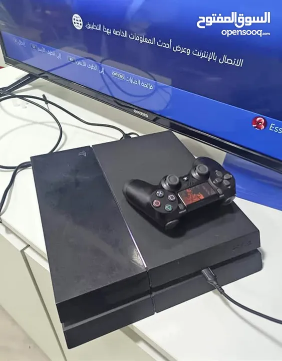 بلاي ستيشن 4 فات 500 جيجا شبه جديد ...............؟....................................