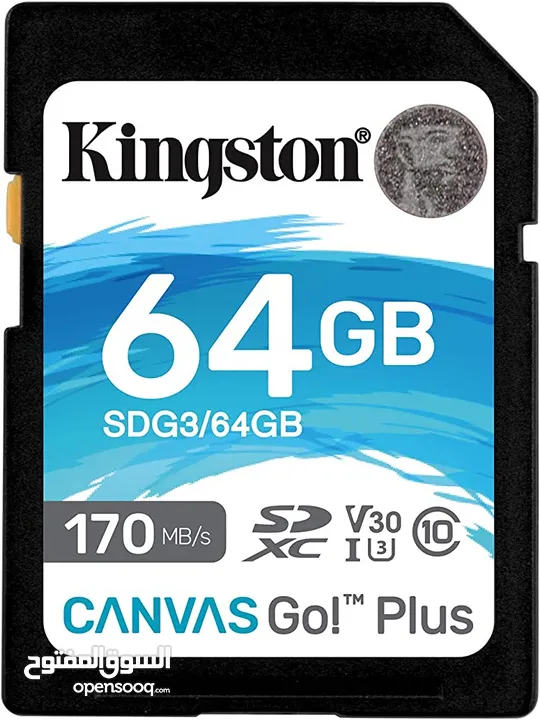 كرت ذاكرة لكميرات التصوير SD CARD64GB 170MB/S KINGSTON