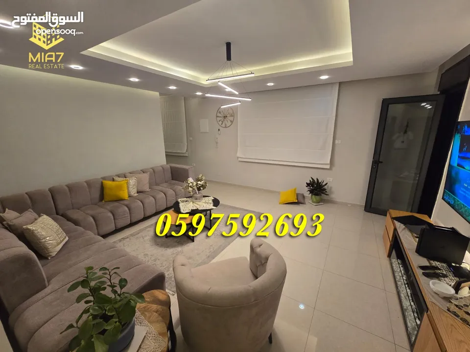شقة طابقية جاهزة مفتاح للبيع البيرة قرب الهاشمية  مساحة كلية 200 م " 181 م صافي"