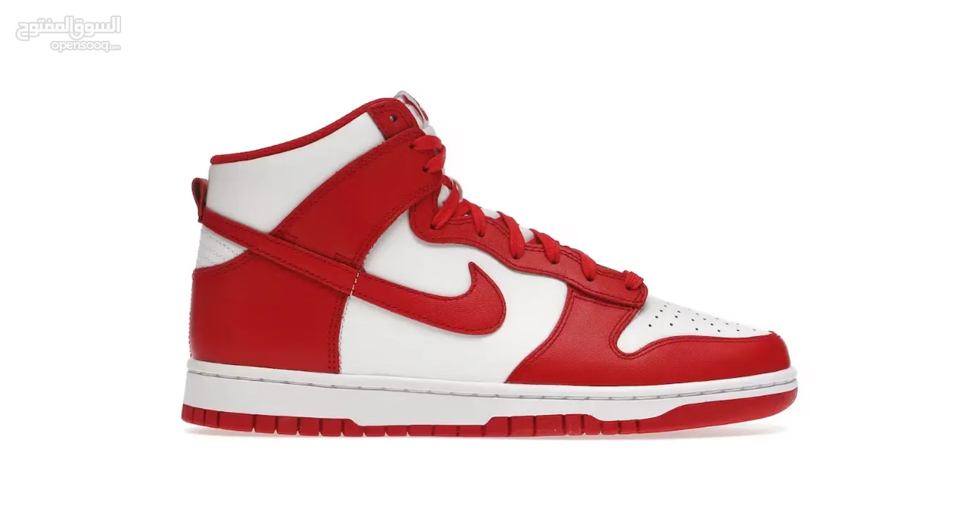 Nike dunk high red & white