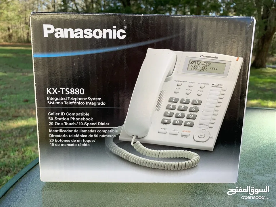 تلفون ارضي سلكي باناسونيك  KX-TS880MX Panasonic Single Line KX-TS880MX Corded Landline Phone