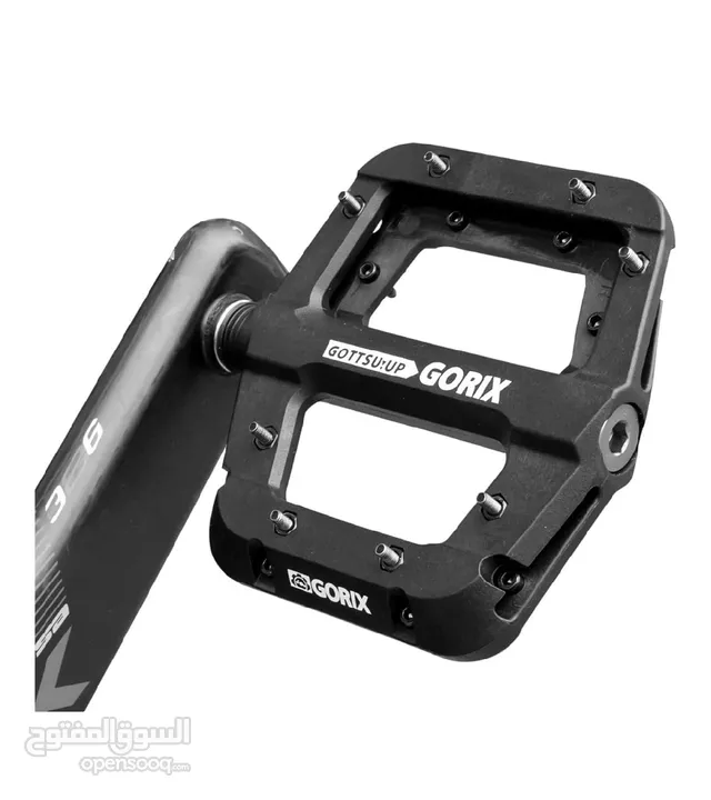 پايدرات (دواسات) للپایسکل (الدراجة الهوائية) من شركة GORIX،  GORIX Bike Flat Pedals Wide Non-Slip