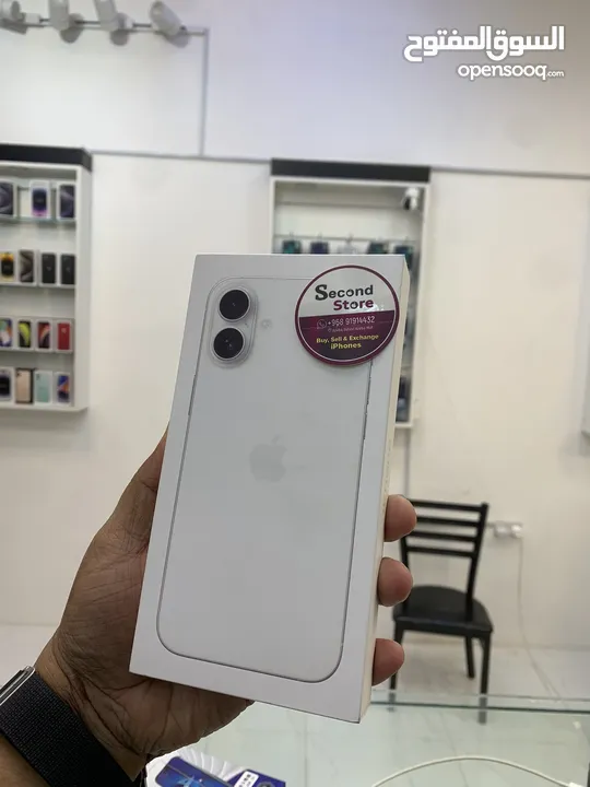 iPhone 16 Plus 256GB -Brand New -1 Year apple warranty-Arabic version-white colour