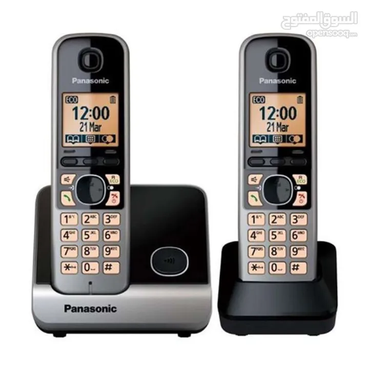 Panasonic KX-TG6712 Cordless Phone with 2 Handsets  هاتف باناسونيك KX-TG6712 لاسلكي مع سماعتين