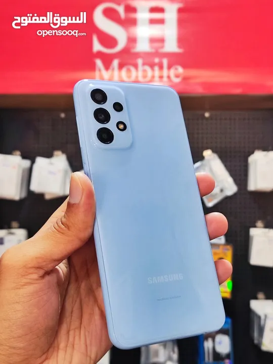 مستعمل اخو الجديد Samsung A23 رام 12 جيجا 128 بدون كرتونه هدية كفر ولزقة وشاحن الاصلي