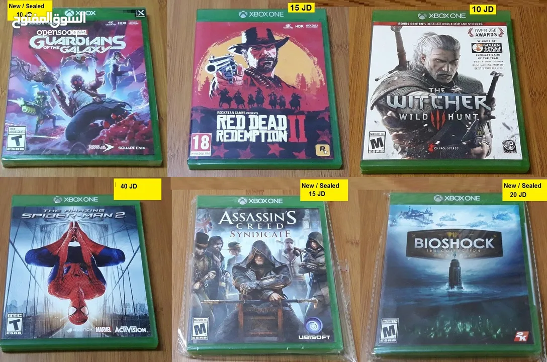 ايادي اكسبوكس للبيع Xbox one xbox360 قطع اكسسوارات متوفر العاب
