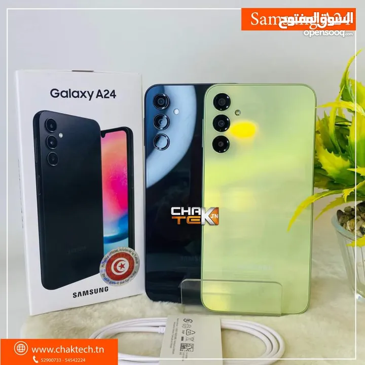 جهاز مستعمل وكاله Samsung A24 رام 16 جيجا 128 مع بكج أغراضة الأصلية والكرتونه متوفر توصيل