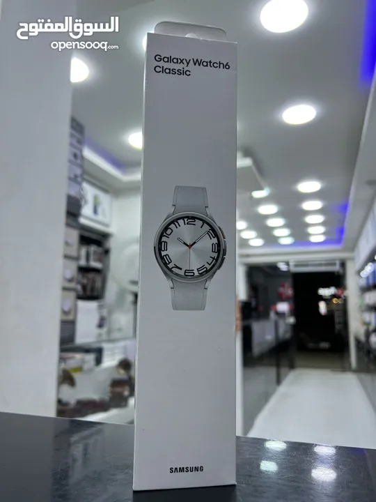 Samsung Watch 6 Classic 47mm Silver  سامسونج واتش 6 كلاسيك 47مم لون سلفر  جديدة متوفرة الام (^_^)
