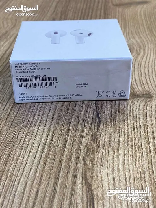 أختار الأصلي وريح راسك النسخة الأحدث والأقوى  بطارية تصل إلى 5ساعات من الأستخدام Apple AirPods 4 AN