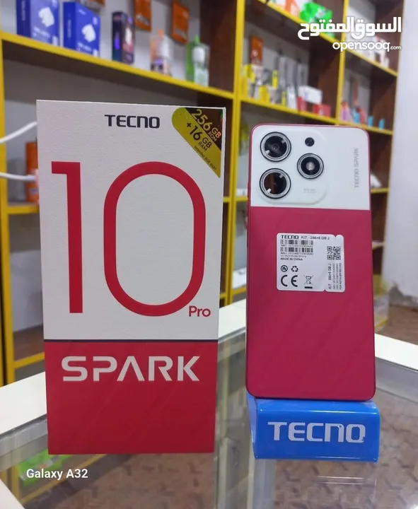 مستعمل ايام Spark 10 pro رام 16 جيجا 256 متوفر توصيل أغراضة الأصلية والكرتونه