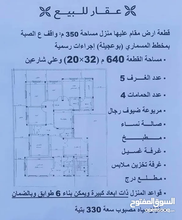 منزل فى مخطط المسماري للبيع