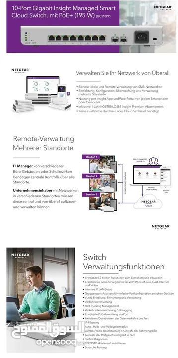 high-power poe+Insight managed smart   cloud switch 8- port. NETGEAR