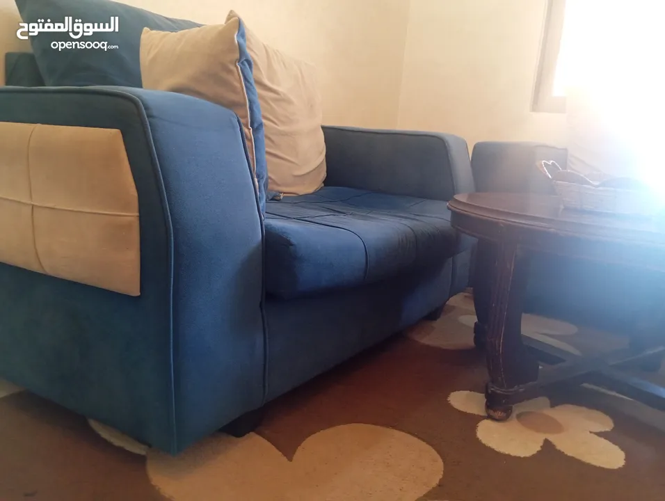 طقم كورنر لون ازرق مستعمل