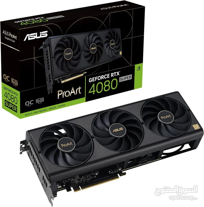 ASUS ProArt GeForce RTX 4080 Super OC Edition 16GB GDDR6X كرت شاشة استعمال شهر