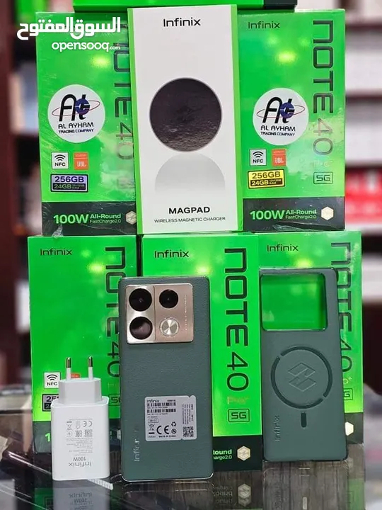 مشغل ايام Not 40 pro plas 5G رام 24 جيجا 256 أغراضة والكرتونه الأصلية مكفول بالشركة متوفر توصيل