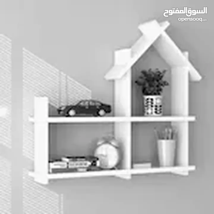 Handmade Wooden Wall Shelf – House Shape Design / رف خشبي يدوي بشكل بيت