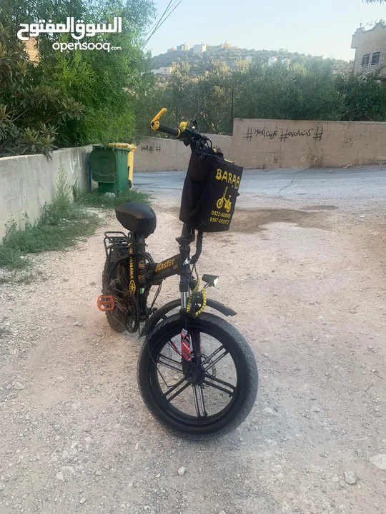 بسم الله موجود بسكليت كهربا عجل عريض جنط مغنيسيوم بسكليت نضيف وحالتو جديده مستعمل مش مهيون بطاريه 48