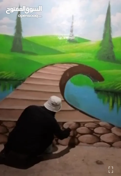 The painter Abu Moaz is a visual artist للرسم علي الجدران والاسقف والقبب مناظر طبيعية وزخرفة فرنسية